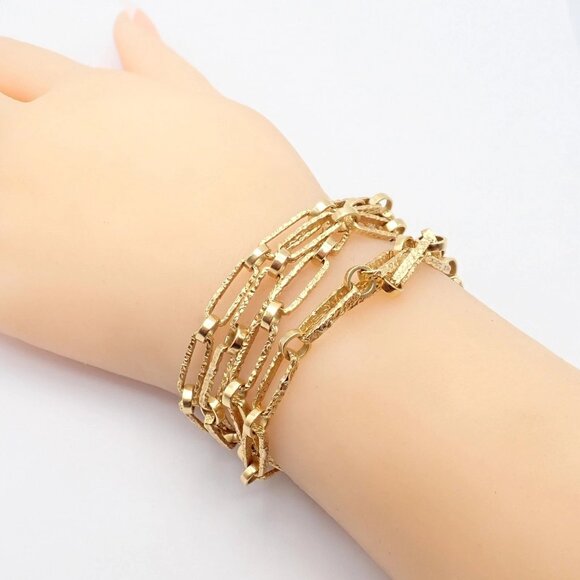 Rare! Vintage Estate 18k Yellow Gold 30" Long Paperclip Link Necklace 56.8g - Picture 6 of 14